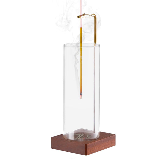 Durmmur Incense Holder for Sticks, Insence-Stick Holder Ash Catcher with Removable Glass [Anti-Ash Flying], Mess-Free Incense Burner Holder, Perfect for Meditation Yoga Relaxation,Home Decor