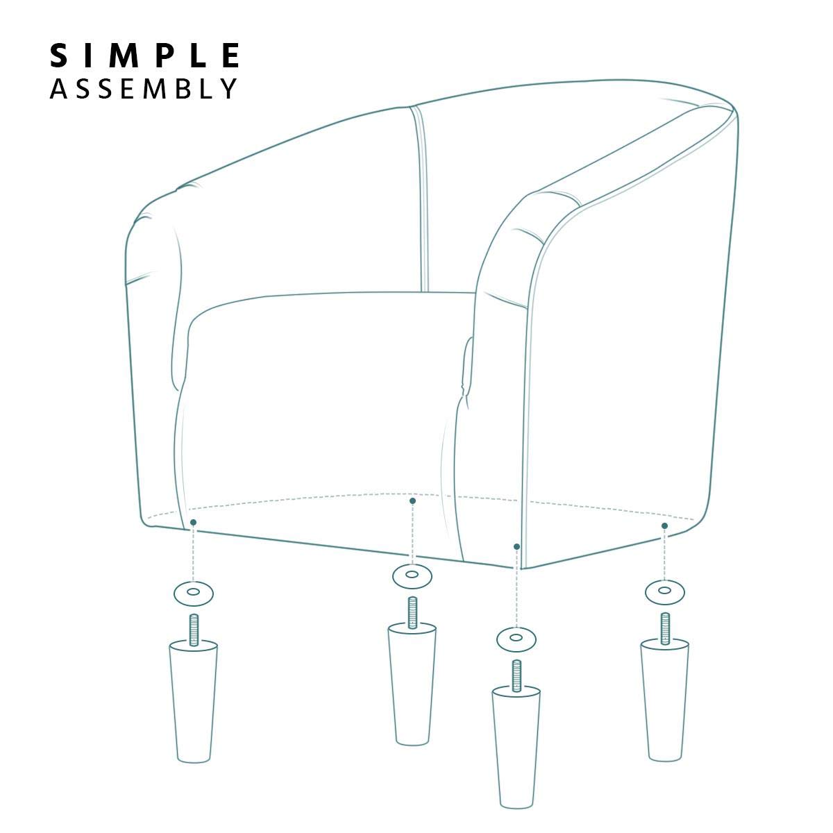 Yaheetech Living Room Chair, Velvet Accent Chair, Upholstered Barrel Chair, Sitting Chair with Armrest and Low Back for Living Room Bedroom Reception Room, Gray