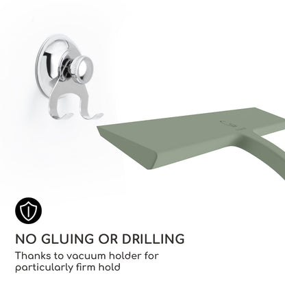 GÜTEWERK Shower Squeegee for Glass Doors, Silicone Window Squeegee, Bathroom and Glass Cleaning - Green - 9 Inch