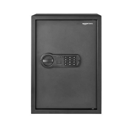 Amazon Basics Steel Home Security Electronic Safe with Programmable Keypad Lock for Documents, Jewelry, Valuables, 1.8 Cubic Feet, Black, 13.8"W x 13"D x 19.7"H