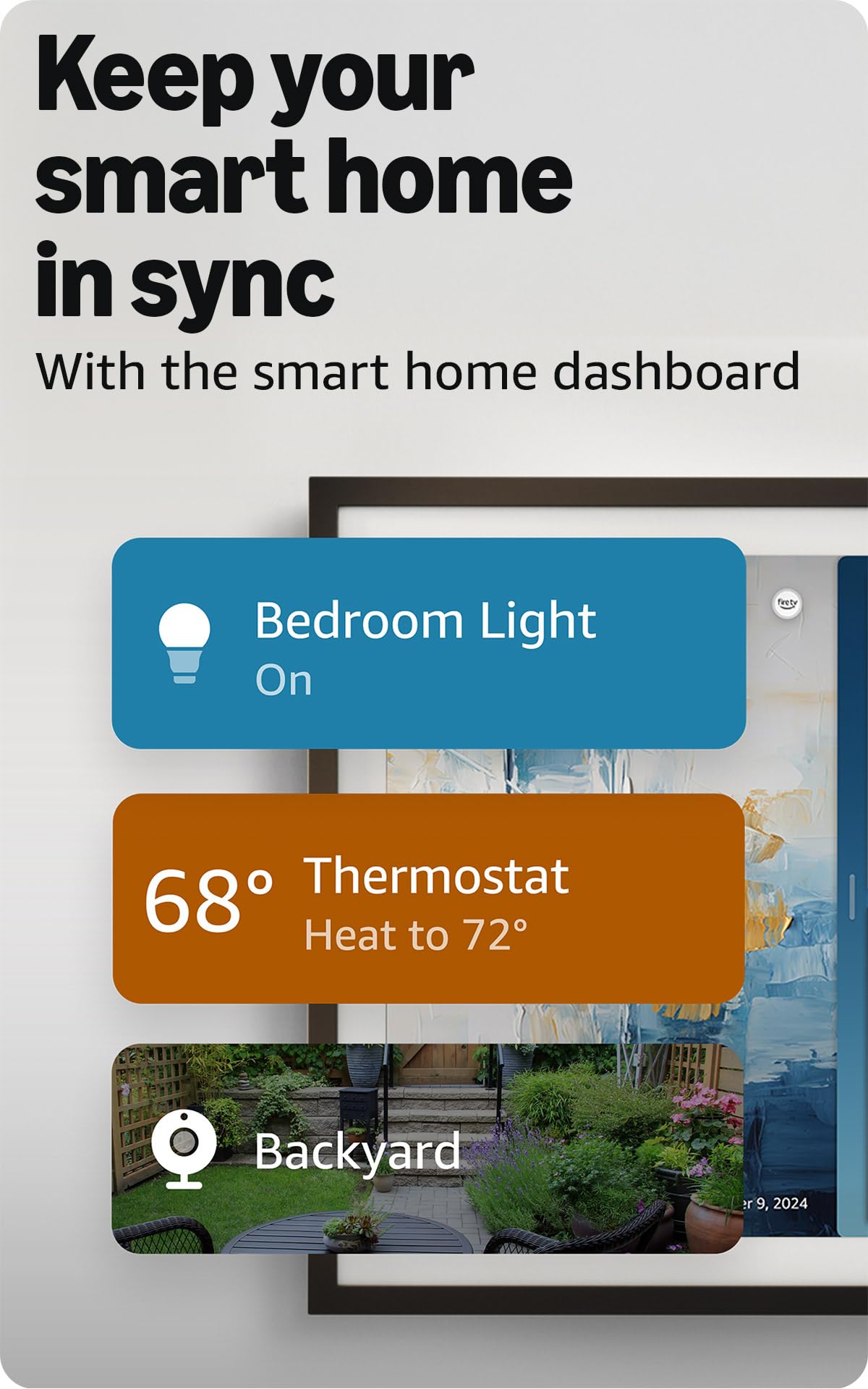 Amazon Echo Show 15 (newest model), Full HD 15.6" kitchen hub for home organization, with built-in Fire TV and Alexa