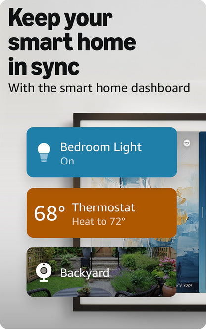 Amazon Echo Show 15 (newest model), Full HD 15.6" kitchen hub for home organization, with built-in Fire TV and Alexa