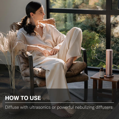 AromaTech Santal Aroma Essential Oil Blend: Luxury Hotel Inspired Aromatherapy with Amber, Vanilla, Cedar & Sandalwood for Ultrasonic Diffusers & Nebulizers - 0.3 fl oz, 10 mL