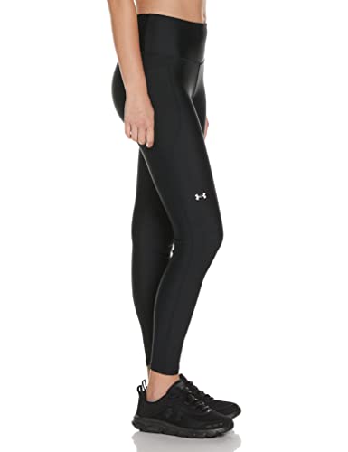 Under Armour Women HG Armour HiRise Leg, super-light sports leggings for women, comfortable and breathable workout leggings, Black (001)/White, Medium