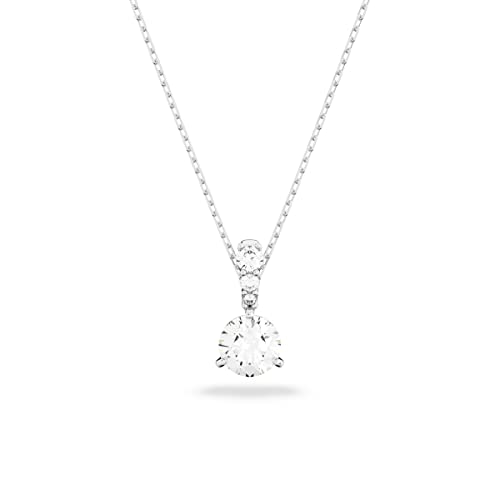 SWAROVSKI Women's Solitaire rhodium-plated-silver Jewelry Collection, Clear Crystals