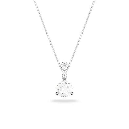 SWAROVSKI Women's Solitaire rhodium-plated-silver Jewelry Collection, Clear Crystals