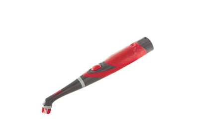 Rubbermaid Reveal Cordless Battery Power Scrubber, Gray/Red, Multi-Purpose Scrub Brush Cleaner for Grout/Tile/Bathroom/Shower/Bathtub, Water Resistant, Lightweight, Ergonomic Grip (1839685)