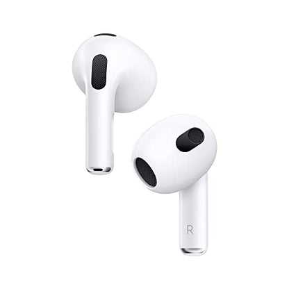 Apple AirPods (3rd Generation) Wireless Ear Buds, Bluetooth Headphones, Personalized Spatial Audio, Sweat and Water Resistant, Lightning Charging Case Included, Up to 30 Hours of Battery Life