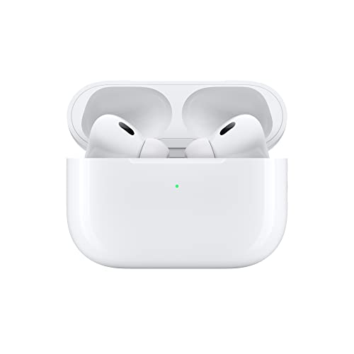 Apple AirPods Pro (2nd Generation) Wireless Ear Buds with USB-C Charging, Up to 2X More Active Noise Cancelling Bluetooth Headphones, Transparency Mode, Adaptive Audio, Personalized Spatial Audio