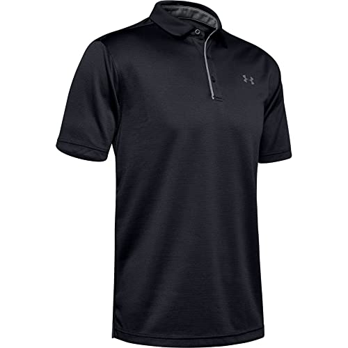 Under Armour Men's Tech Golf Polo , Black (001)/Graphite , Large