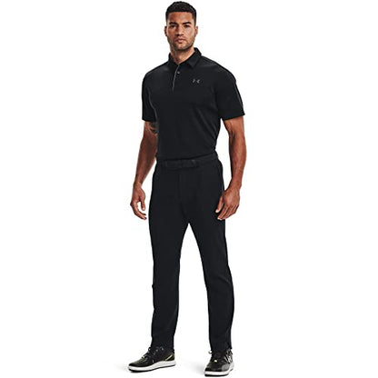 Under Armour Men's Tech Golf Polo , Black (001)/Graphite , Large