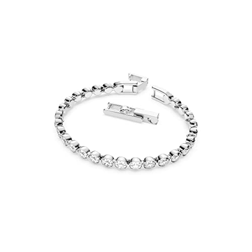 SWAROVSKI Women's Tennis Jewelry Collection, Rhodium Finish, Clear Crystals