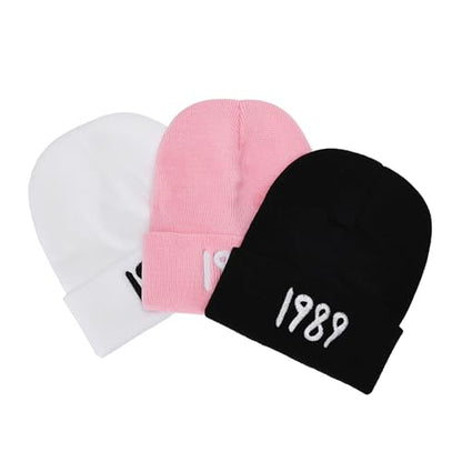 JOLUCE Taylor Merch Hat 1989 Swiftie Knit Hat TS Fans Winter Hat Holiday Party Birthday Thanksgiving Valentine's Day New Year Gift Pink