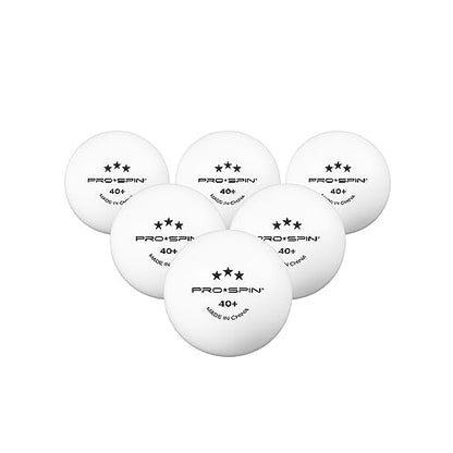 PRO SPIN Ping Pong Balls - White 3-Star 40+ Table Tennis Balls (Pack of 12) | High-Performance ABS Training Balls | Ultimate Durability for Indoor/Outdoor Ping Pong Tables