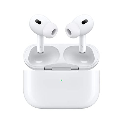 Apple AirPods Pro (2nd Generation) Wireless Ear Buds with USB-C Charging, Up to 2X More Active Noise Cancelling Bluetooth Headphones, Transparency Mode, Adaptive Audio, Personalized Spatial Audio