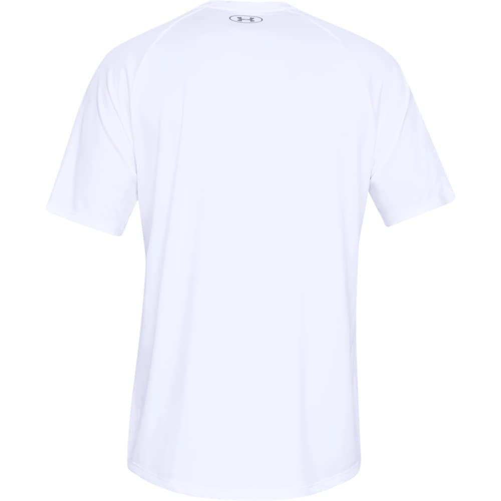 Under Armour Men's Tech 2.0 Short-Sleeve T-Shirt , White (100)/Overcast Gray , Large