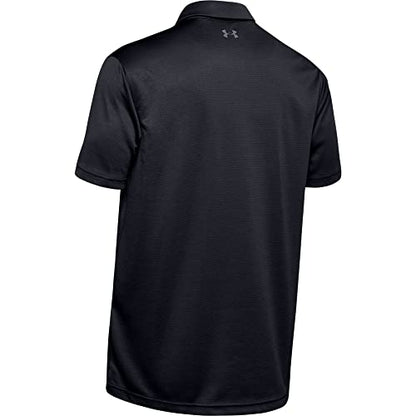 Under Armour Men's Tech Golf Polo , Black (001)/Graphite , Large