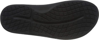 OOFOS OOahh Slide, Black - Men’s Size 9, Women’s Size 11 - Lightweight Recovery Footwear - Reduces Stress on Feet, Joints & Back - Machine Washable