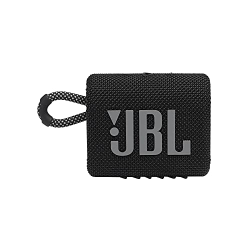 JBL Go 3: Portable Speaker with Bluetooth, Built-in Battery, Waterproof and Dustproof Feature - Black