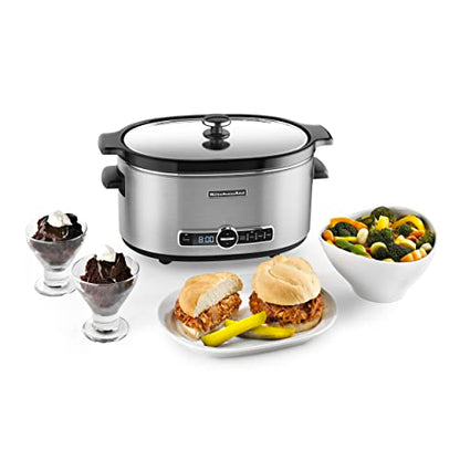 KitchenAid KSC6223SS 6-Qt. Slow Cooker with Standard Lid - Stainless Steel