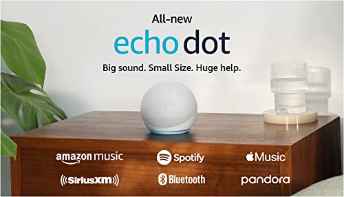 Echo Dot (5th Gen, 2022 release) | With bigger vibrant sound, helpful routines and Alexa | Glacier White