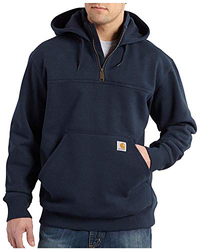 Carhartt Men's Rain Defender Loose Fit Heavyweight Quarter-Zip Sweatshirt, New Navy, Medium