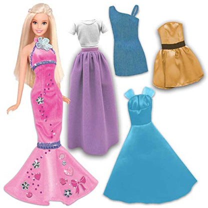 Barbie Be a Fashion Designer Doll Dress Up Kit, 5 Outfits