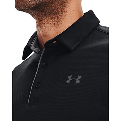 Under Armour Men's Tech Golf Polo , Black (001)/Graphite , Large