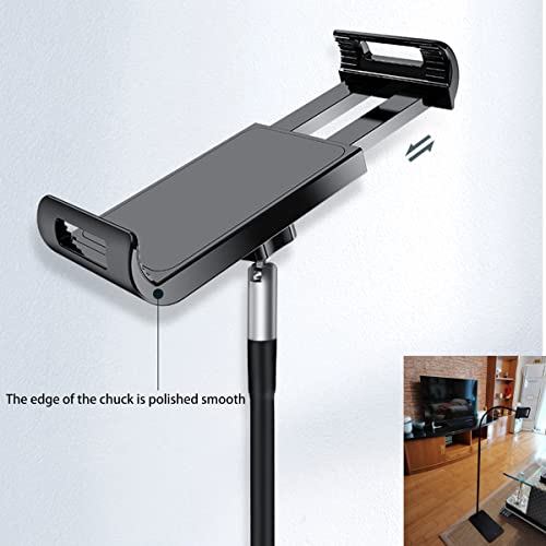 Viowey Gooseneck Phone Holder, Height Adjustable Tablet Floor Stand Holder Compatible with 4.6＂- 12.9＂Cellphone, Tablet, iPhone, iPad Pro Air Mini, Tablet, Kindle, 360° Rotation