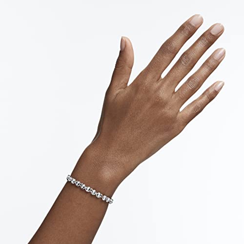 SWAROVSKI Women's Tennis Jewelry Collection, Rhodium Finish, Clear Crystals