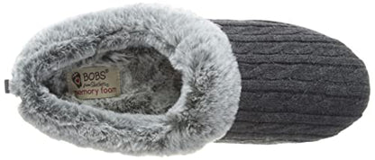 Skechers BOBS Women's Keepsakes - Ice Angel Slipper, Charcoal, 9 W US