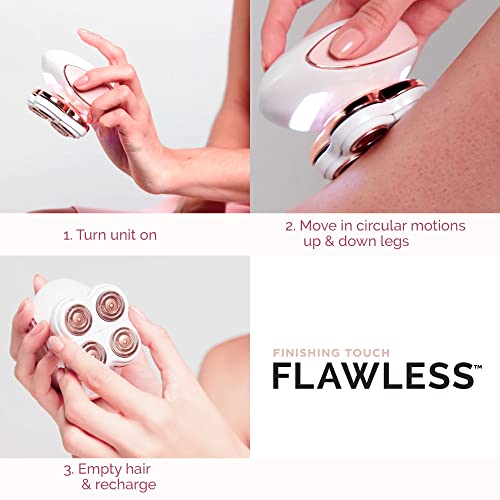 Finishing Touch Flawless Legs, Leg Hair Remover for Women, Electric Razor with LED Light for Instant and Painless Leg Hair Removal