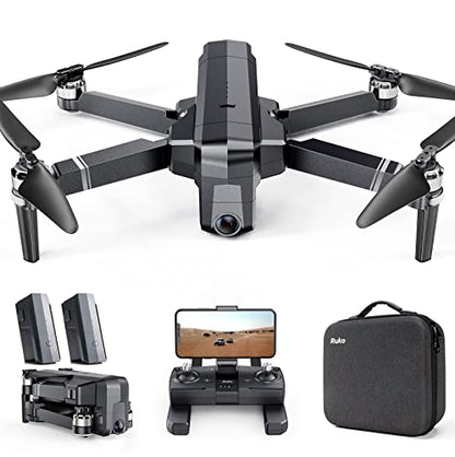 Ruko F11PRO Drones with Camera for Adults 4K UHD Camera 60 Mins Flight Time with GPS Auto Return Home Brushless Motor, Compliance with FAA Remote ID, Black (with Carrying Case)