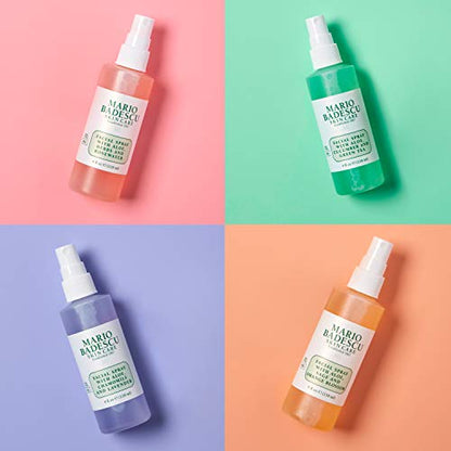 Mario Badescu Mini Mist Facial Spray Collection with Rose Water, Cucumber, Lavender and Orange Blossom, Multi-Purpose Cooling and Hydrating Face Mist for All Skin Types, 2 Fl Oz (Pack of 4)