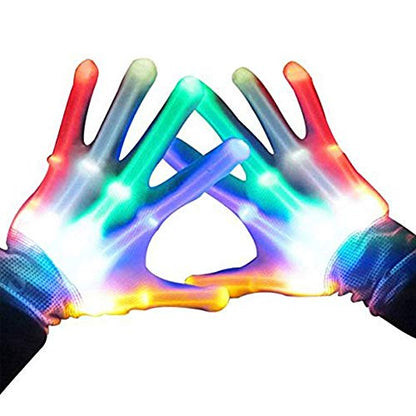 TOPTOY LED Gloves, Light Up Gloves for Kids Birthday Easter Gift Cool Fun Toys for 3-12 Year Old Boys Girls