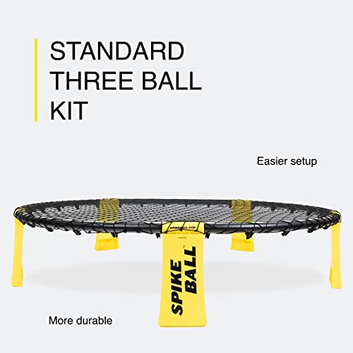 Spikeball Standard 3 Ball Kit - Spikeball Game Set - Sports & Outdoor Family Games - Includes 3 Regular Balls, 1 Ball Net, Drawstring Bag & Rulebook - for Lawn Games