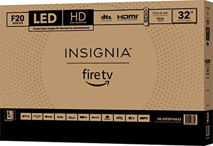 INSIGNIA 32-inch Class F20 Series Smart HD 720p Fire TV with Alexa Voice Remote (NS-32F201NA23, 2022 Model)