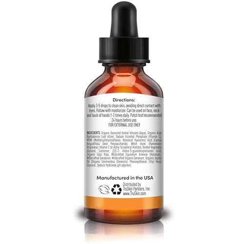 TruSkin Vitamin C Face Serum – Anti Aging Face & Eye Serum with Vitamin C, Hyaluronic Acid, Vitamin E – Brightening Serum, Dark Spot Remover, Even Skin Tone, Eye Area, Fine Lines & Wrinkles, 1 Fl Oz