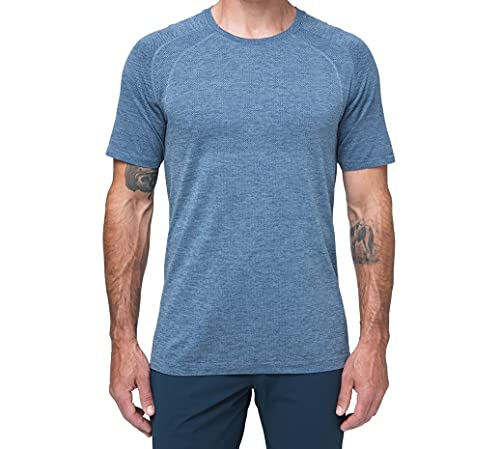 lululemon Men's Metal Vent Tech Short Sleeve Crew 2.0 T-Shirt (Midnight Shadow/Tempest Blue, XXL)