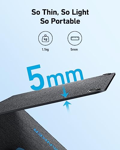 Anker Solix PS30 Solar Panel, 30W Foldable Portable Solar Charger, IP65 Water and Dust Resistance, Ultra-Fast Charging, Charges 2 Devices at Once, for Camping, Hiking, and Outdoor Activities.