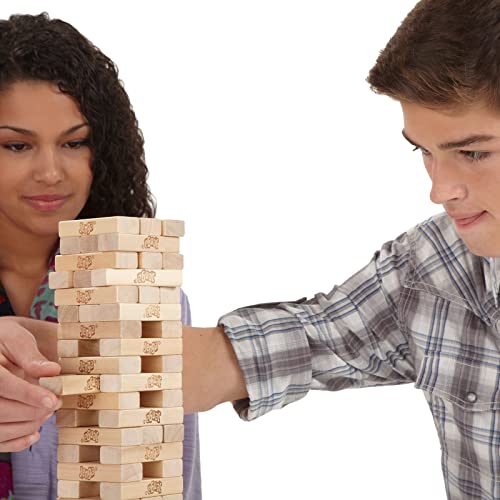 Hasbro Jenga Classic Game with Genuine Hardwood Blocks,Stacking Tower Game for 1 or More Players,Kids Ages 6 and Up