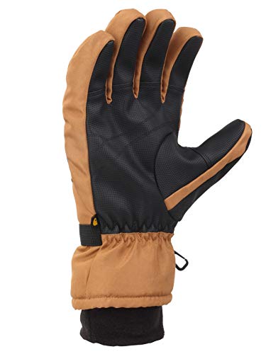 Carhartt Men's WP Waterproof Insulated Glove, Brown/Black, X-Large