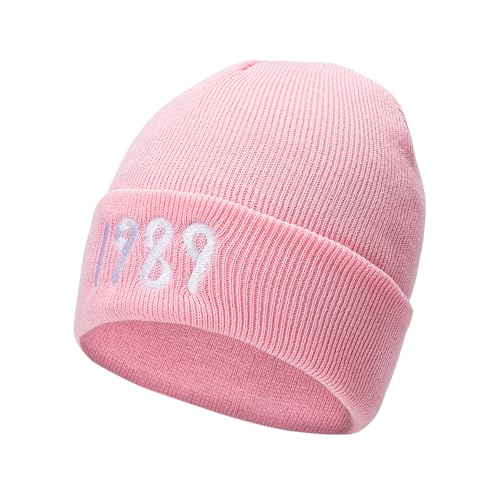 JOLUCE Taylor Merch Hat 1989 Swiftie Knit Hat TS Fans Winter Hat Holiday Party Birthday Thanksgiving Valentine's Day New Year Gift Pink