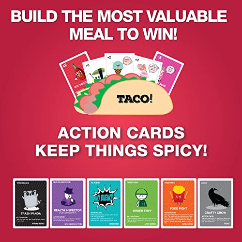 Taco vs Burrito Family Board Games for Kids 6-8, 8-12 and Up - Fun Travel Card Games for Kids All Ages - Engaging and Easy to Learn for Children & Adults - Birthday Gifts & Family Game Night Choice