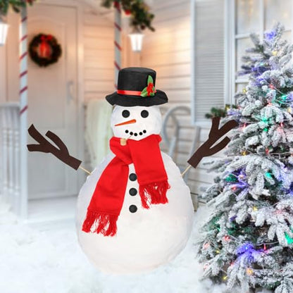 Colovis 16Pcs Snowman Decorating Kit, Snowman Making Kit Winter Party Kids Toys Christmas Holiday Decoration Gift(1 Pack)