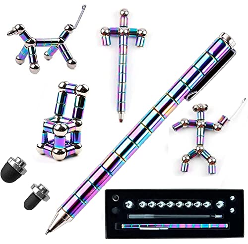 QAQcew Fidget Pen, Decompression Magnetic Fidget Toy Pen, Magnet Pen Fidget Toy Relieve Pressure Novel Toy Gift for Kids or Friends! (Colours)