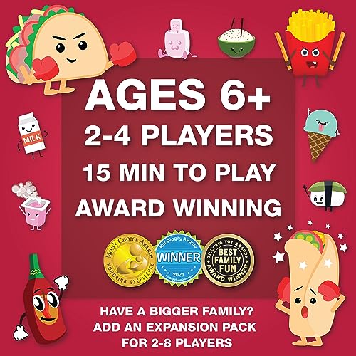 Taco vs Burrito Family Board Games for Kids 6-8, 8-12 and Up - Fun Travel Card Games for Kids All Ages - Engaging and Easy to Learn for Children & Adults - Birthday Gifts & Family Game Night Choice