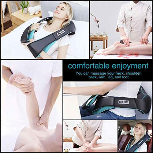 MoCuishle Shiatsu Back Shoulder and Neck Massager with Heat, Electric Deep Tissue 4D Kneading Massage, Best Gifts for Women Men Mom Dad