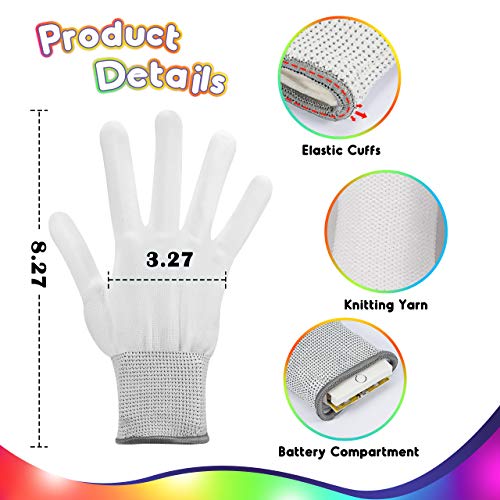 TOPTOY LED Gloves, Light Up Gloves for Kids Birthday Easter Gift Cool Fun Toys for 3-12 Year Old Boys Girls