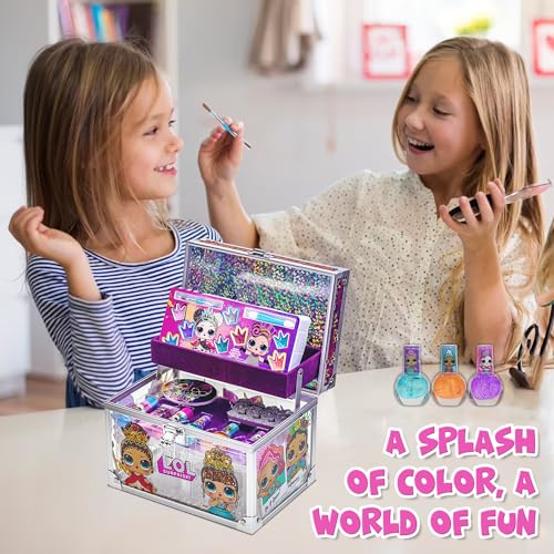 LOL Surprise Kids Makeup Kit for Girls, Real Washable Beauty Toy Makeup Set, Girls Beauty Gift, Play Makeup and Pretend Play Toys Ages 3 and Up, Townley Girl